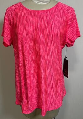 90 Degree by Reflex Women’s Plus Size Activewear Top Pink Size 1X NWT